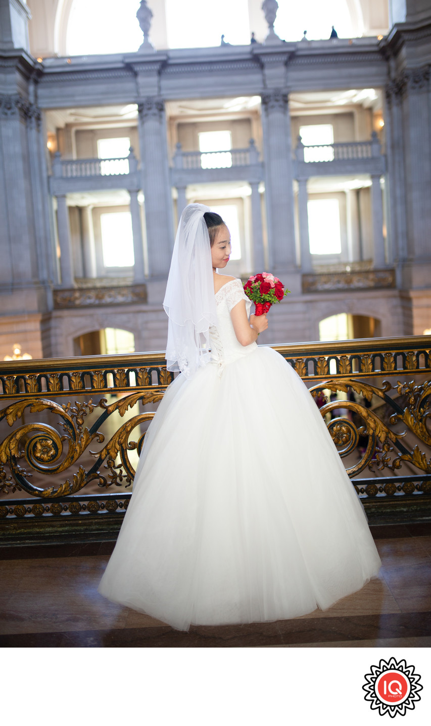  SF City Hall Mayor's Balcony Bride