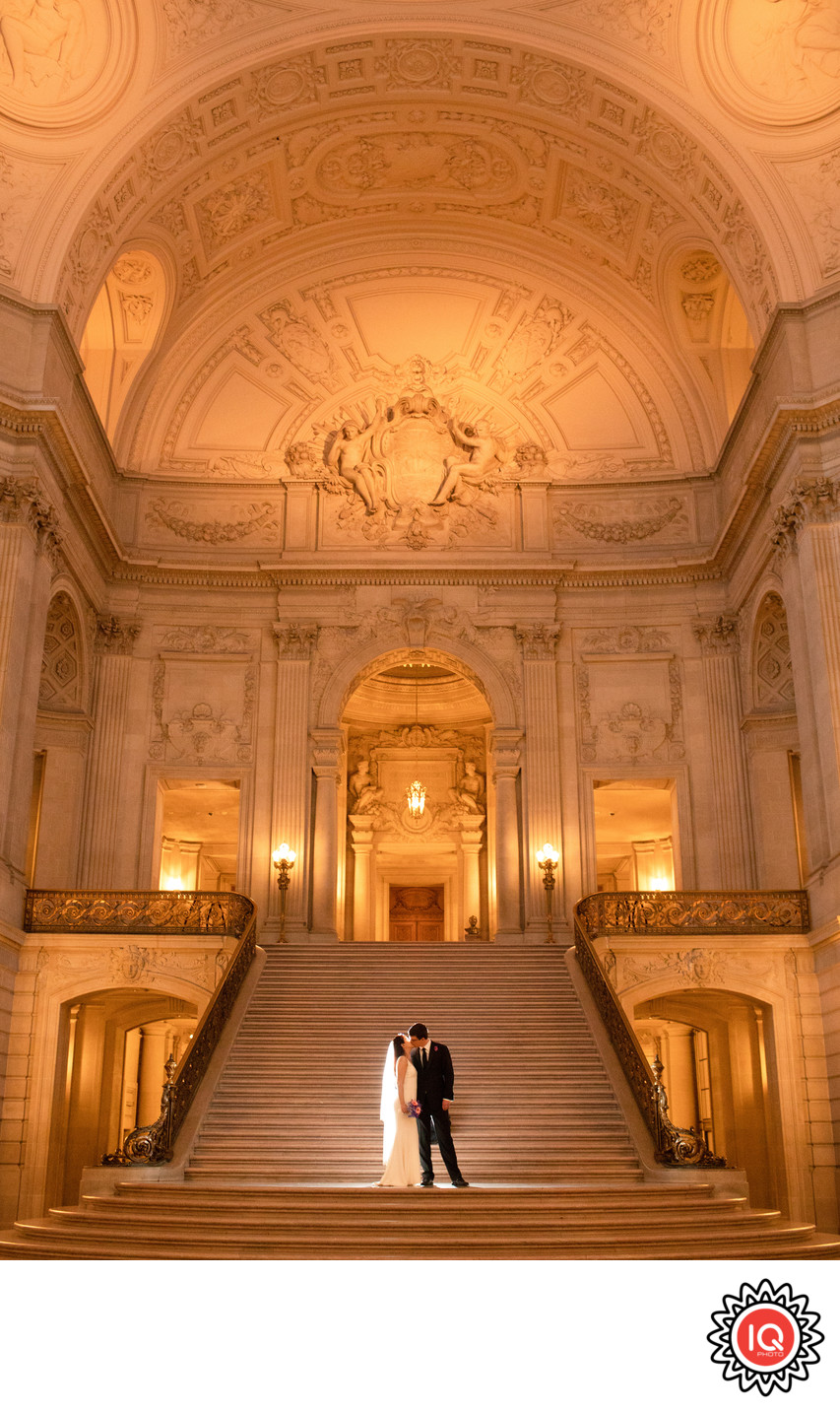 Bright Grand Staircase at SF City Hall