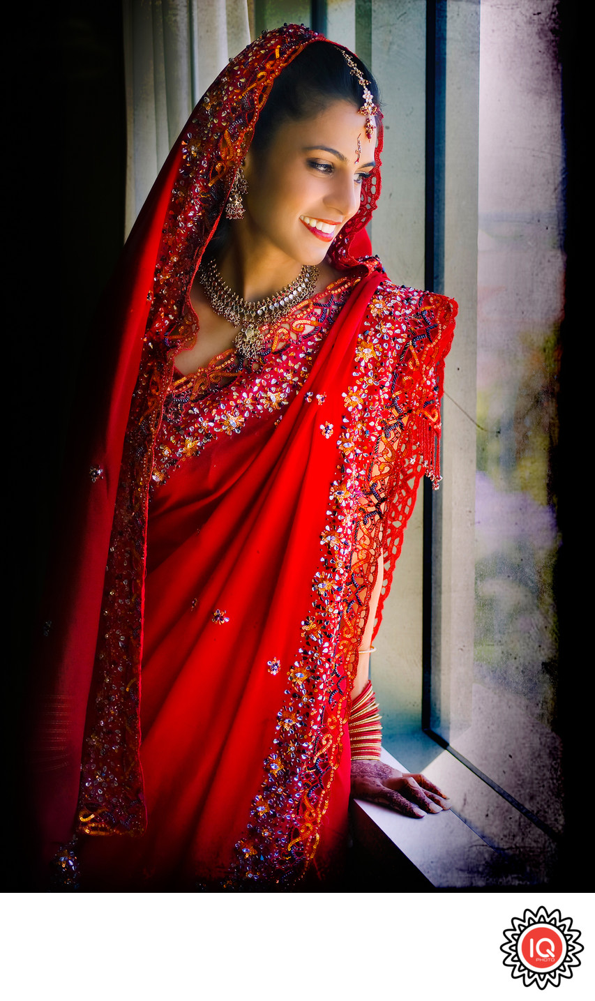 Bride in a Red Sari