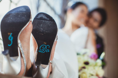 SF City Hall Bride in Unique Shoes