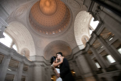 Kissing Couple at SF City Hall