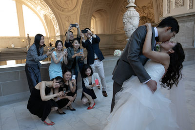 SF City Hall Wedding Kiss