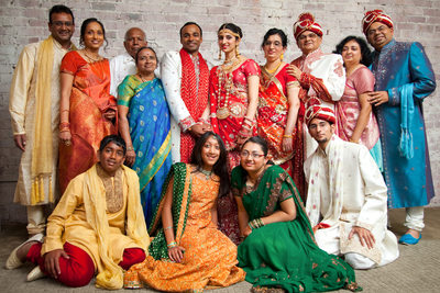Indian Wedding Group Portrait