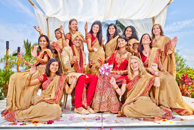 Bridesmaids at Indian Wedding