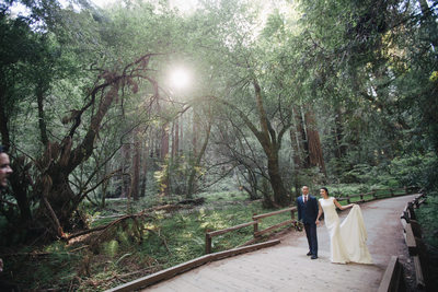 Bride and Groom at Muir Woods
