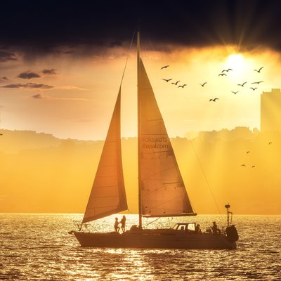 Sunset Boat Wedding Proposal