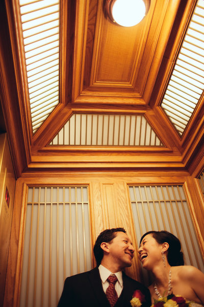 Couple in SF City Hall elevator