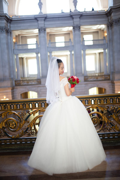  SF City Hall Mayor's Balcony Bride