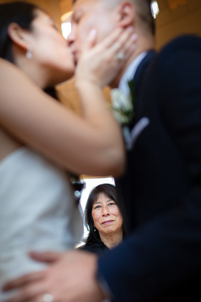 A ceremony at the rotunda - focus on an officiant