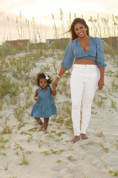 Mother & Daughter Beach Portrait 
