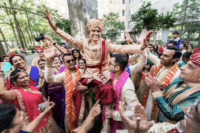Indian Groom Baraat celebrations 