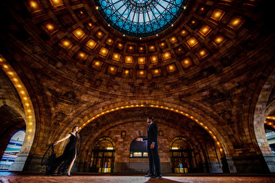 Engagement session at The Pennsylvanian in Pittsburgh, PA
