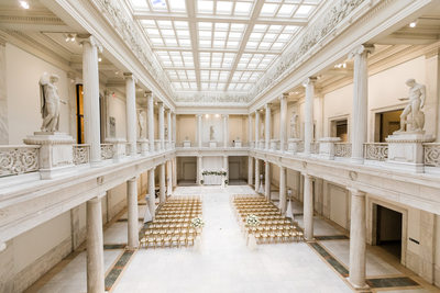 Wedding Ceremony Photos at Carnegie Hall of Sculpture