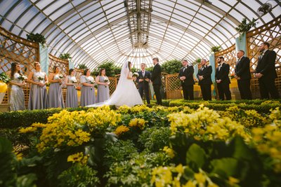 Wedding Ceremony in the Broderie Room in Phipps Conservatory