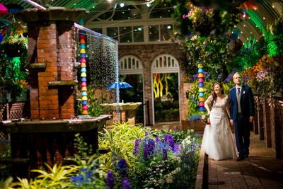 Phipps Conservatory Wedding Pictures at night