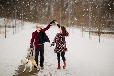 Snowy Engagement Session in Pittsburgh