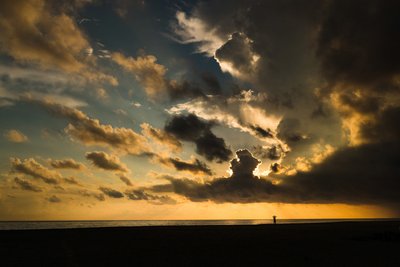 Sunset at La Ventanilla beach